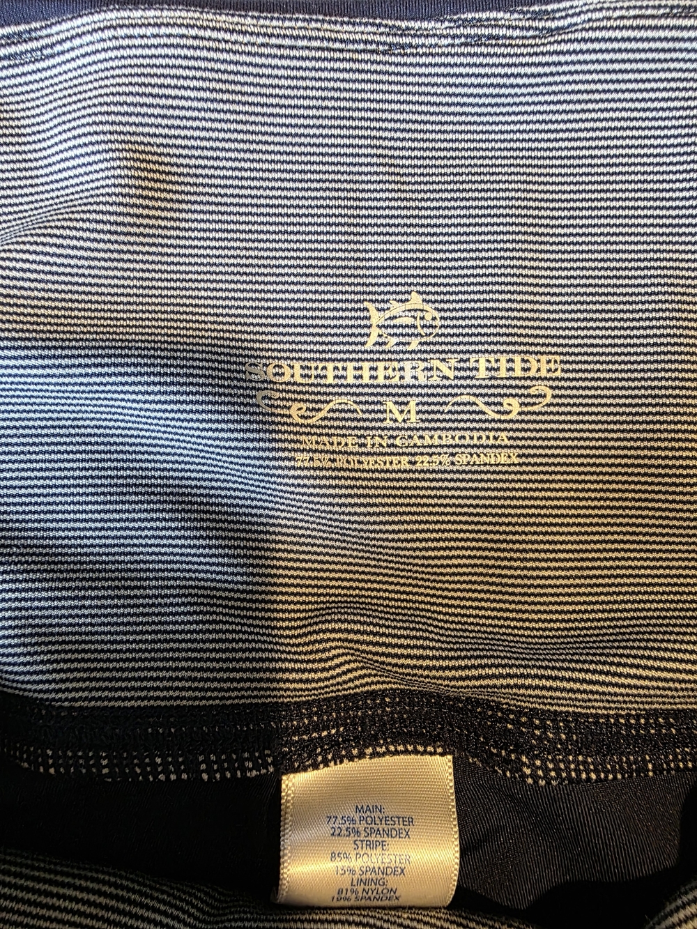 Southern Tide Navy High-Waist Leggings with Gray Side Panels - Picture 4 of 5